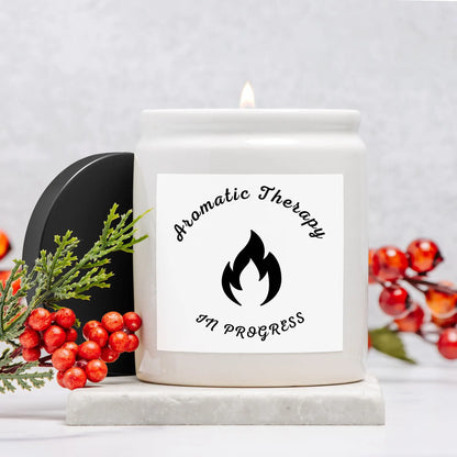 Aromatic Therapy Candle – Relaxing & Calming Ceramic Scented Candle – Eco-Friendly Soy Wax – Stress Relief Candle – Self-Care Gift Cozy Candles & Mugs