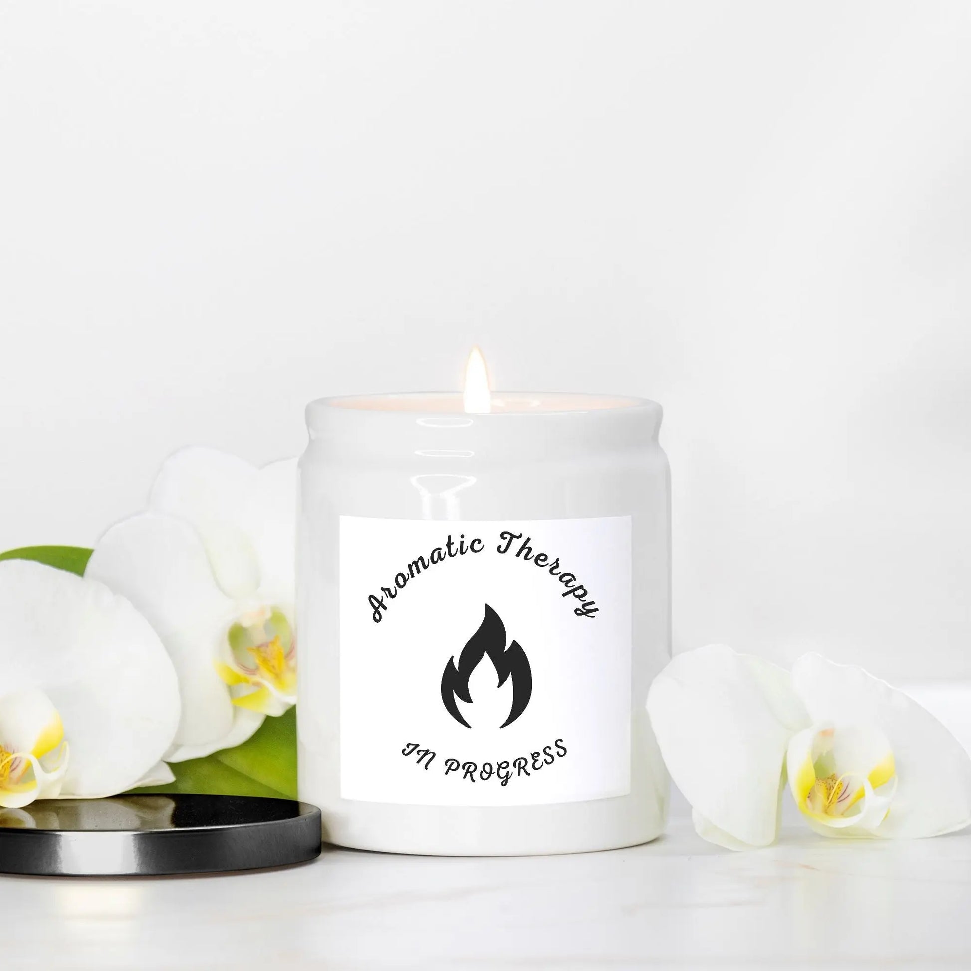 Aromatic Therapy Candle – Relaxing & Calming Ceramic Scented Candle – Eco-Friendly Soy Wax – Stress Relief Candle – Self-Care Gift Cozy Candles & Mugs