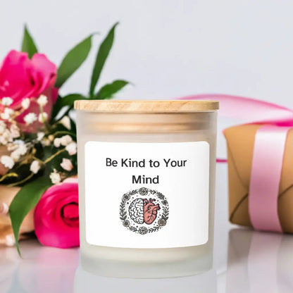 Be Kind to Your Mind Candle - Mental Health Awareness and Relaxation Gift (Hand Poured) - Cozy Candles & Mugs