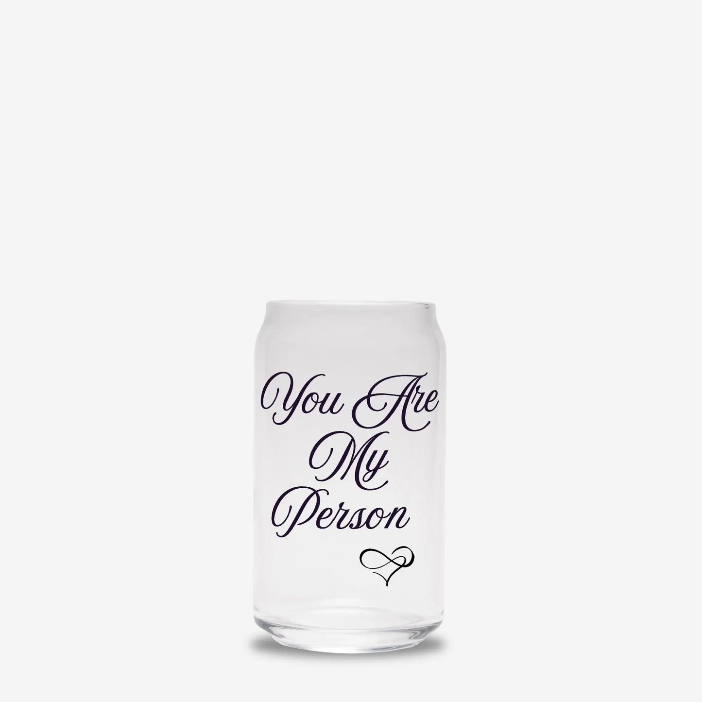 You Are My Person Glass Can – Aesthetic Iced Coffee Cup with Bamboo Lid & Straw – Cute Gift for Couples, Best Friends and Loved Ones Cozy Candles & Mugs