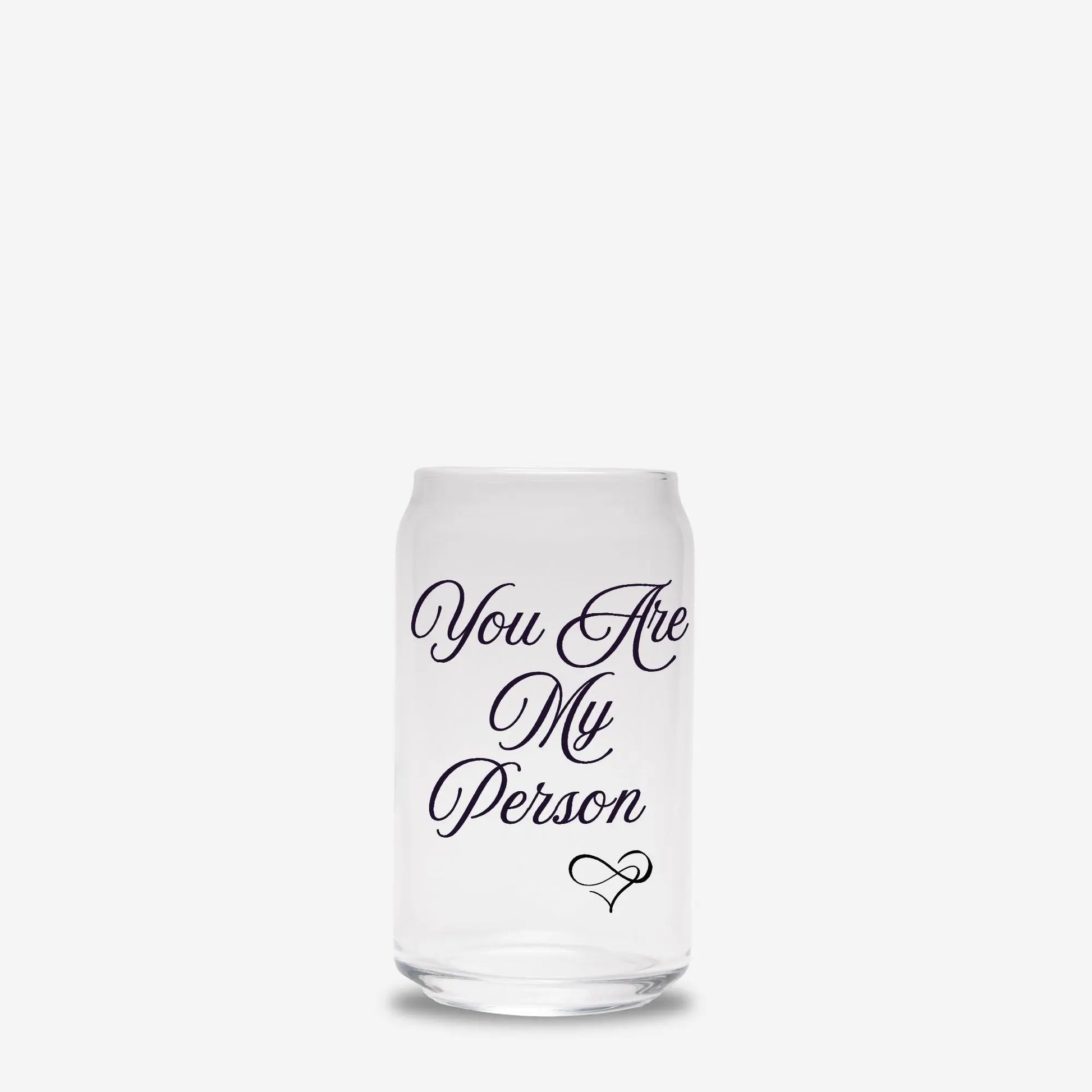 You Are My Person Glass Can – Aesthetic Iced Coffee Cup with Bamboo Lid & Straw – Cute Gift for Couples, Best Friends and Loved Ones Cozy Candles & Mugs