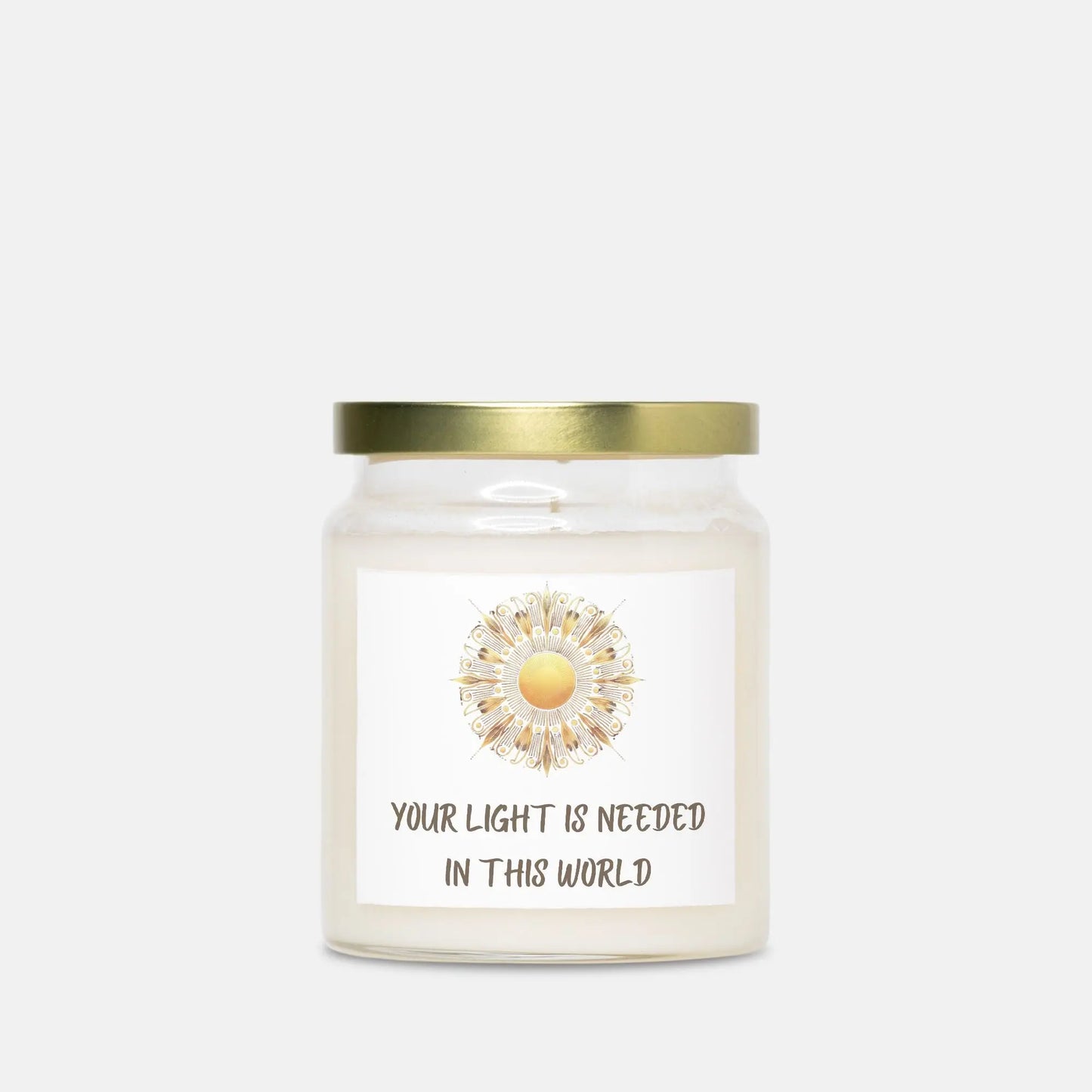 Your Light Is Needed – Inspirational Sunburst Candle for Positivity & Warmth - Cozy Candles & Mugs